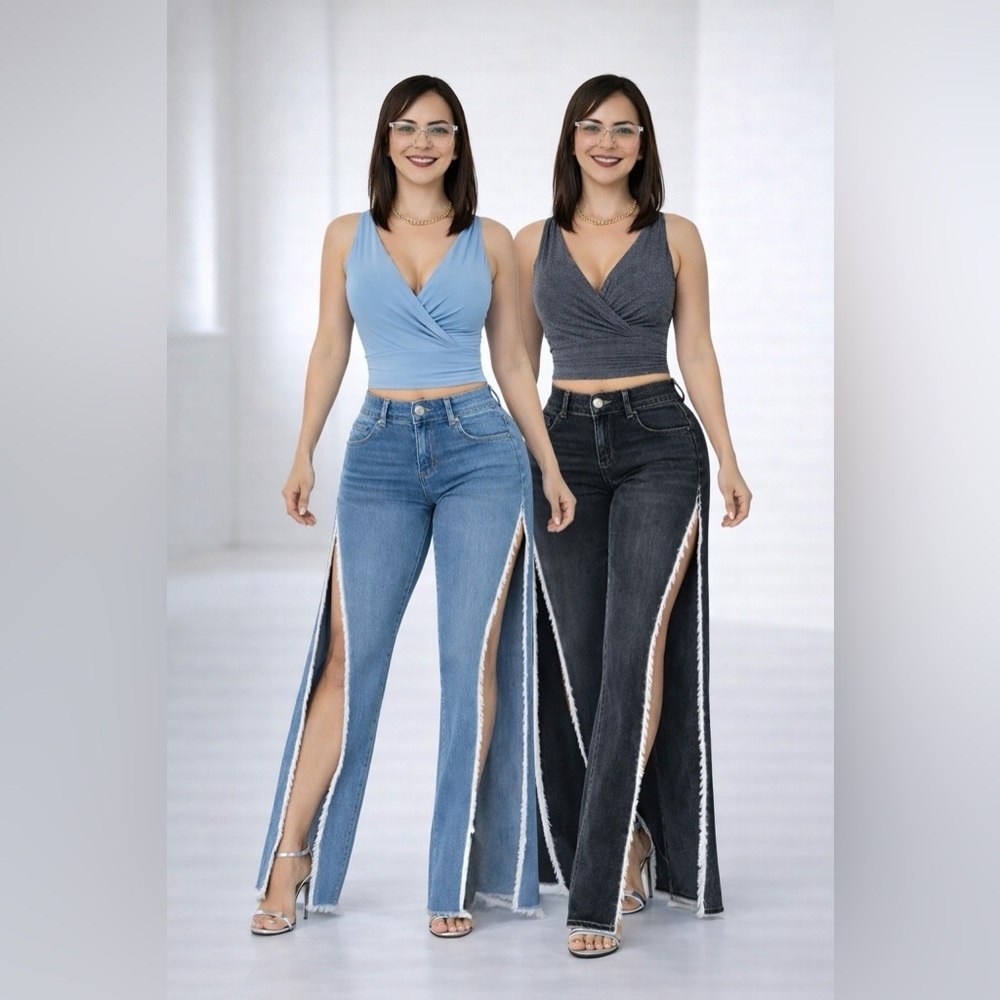 TEMPTATION CUT DENIM Slit Pants – Bold Move Edition
